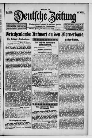 Deutsche Zeitung vom 26.11.1915