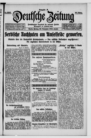 Deutsche Zeitung vom 26.11.1915