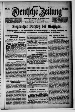 Deutsche Zeitung on Jan 11, 1916