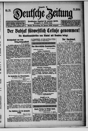 Deutsche Zeitung on Jan 13, 1916