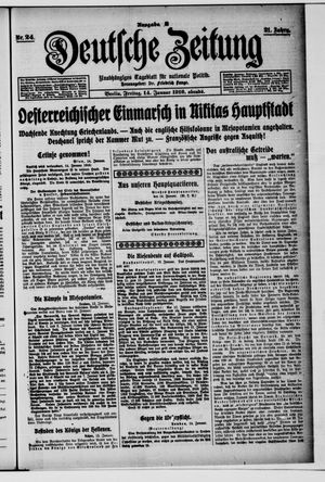 Deutsche Zeitung vom 14.01.1916