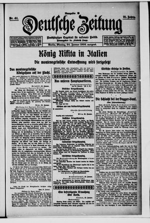 Deutsche Zeitung on Jan 24, 1916