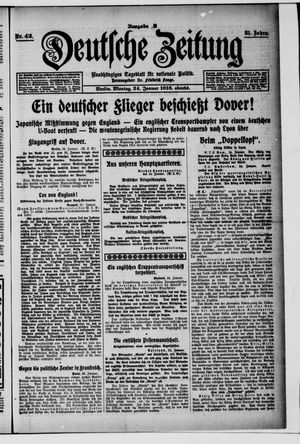 Deutsche Zeitung vom 24.01.1916