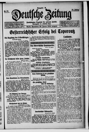 Deutsche Zeitung on Jan 29, 1916