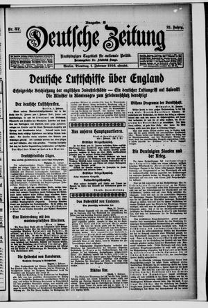 Deutsche Zeitung vom 01.02.1916