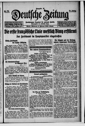 Deutsche Zeitung vom 09.02.1916