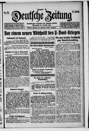 Deutsche Zeitung vom 11.02.1916