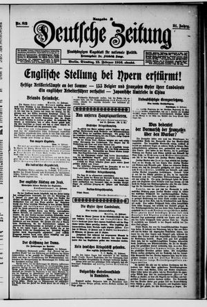 Deutsche Zeitung vom 15.02.1916