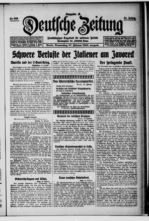 Deutsche Zeitung vom 17.02.1916