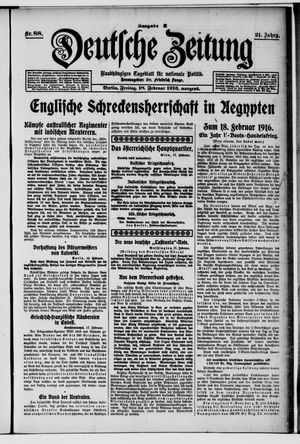 Deutsche Zeitung vom 18.02.1916