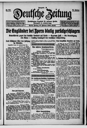 Deutsche Zeitung vom 18.02.1916
