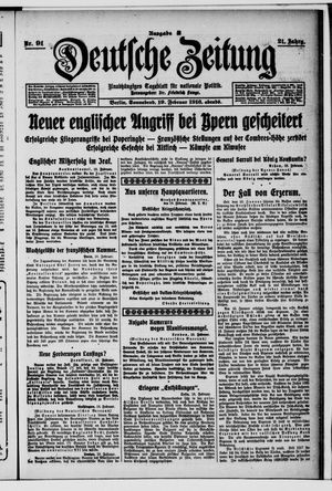 Deutsche Zeitung on Feb 19, 1916