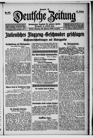 Deutsche Zeitung on Feb 20, 1916