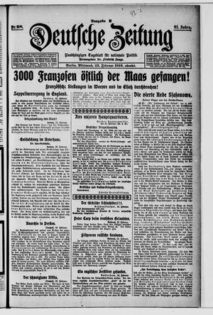 Deutsche Zeitung on Feb 23, 1916