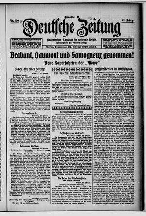 Deutsche Zeitung on Feb 24, 1916
