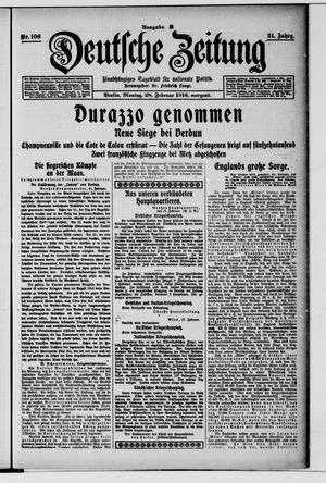 Deutsche Zeitung vom 28.02.1916