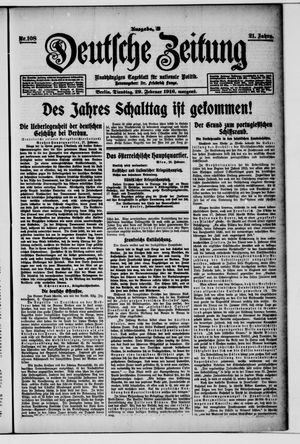 Deutsche Zeitung vom 29.02.1916