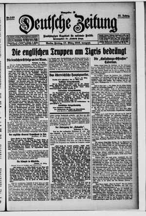 Deutsche Zeitung on Mar 17, 1916