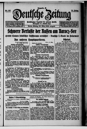 Deutsche Zeitung on Mar 20, 1916