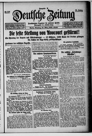 Deutsche Zeitung vom 21.03.1916