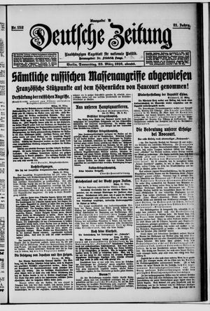 Deutsche Zeitung on Mar 23, 1916