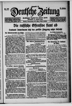 Deutsche Zeitung on Mar 30, 1916