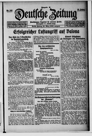 Deutsche Zeitung vom 31.03.1916