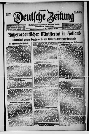 Deutsche Zeitung on Apr 1, 1916