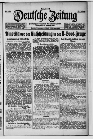 Deutsche Zeitung vom 04.04.1916