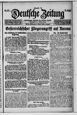 Deutsche Zeitung on Apr 5, 1916