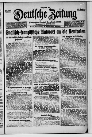 Deutsche Zeitung vom 06.04.1916