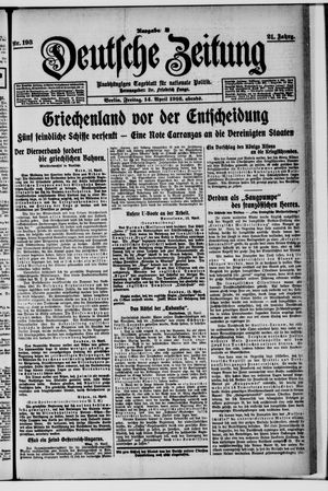 Deutsche Zeitung vom 14.04.1916