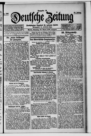 Deutsche Zeitung on Apr 16, 1916