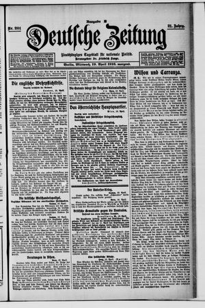 Deutsche Zeitung vom 19.04.1916