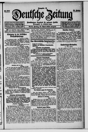 Deutsche Zeitung vom 21.04.1916