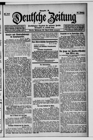 Deutsche Zeitung on Apr 26, 1916