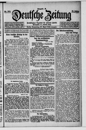 Deutsche Zeitung on Apr 27, 1916