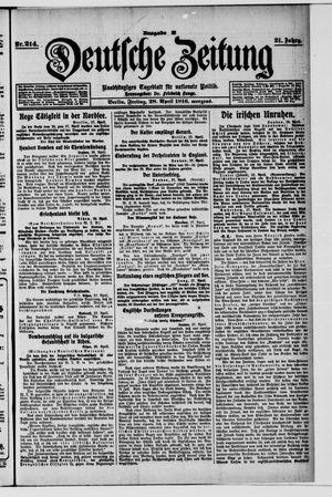Deutsche Zeitung on Apr 28, 1916