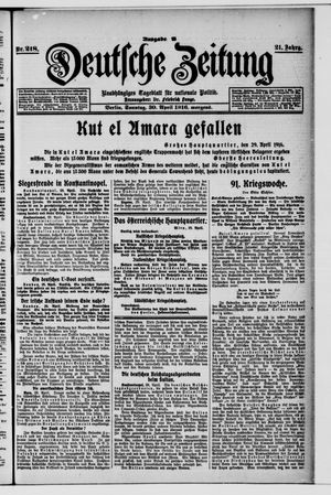 Deutsche Zeitung vom 30.04.1916