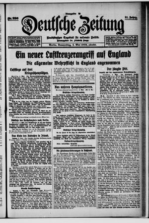 Deutsche Zeitung on May 4, 1916