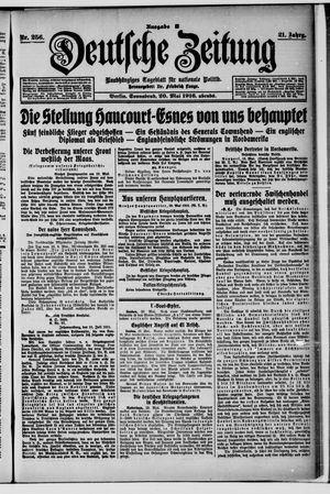 Deutsche Zeitung vom 20.05.1916