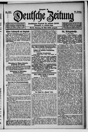 Deutsche Zeitung vom 21.05.1916