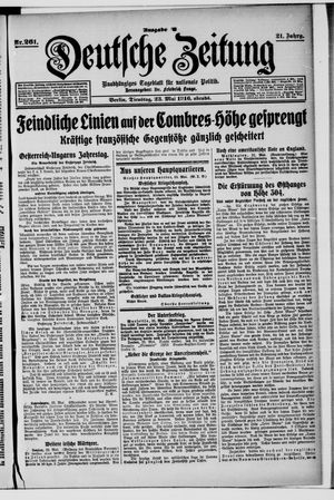 Deutsche Zeitung on May 23, 1916