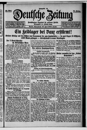 Deutsche Zeitung vom 10.06.1916