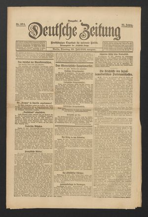 Deutsche Zeitung vom 25.07.1916