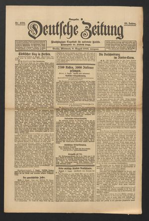 Deutsche Zeitung vom 09.08.1916