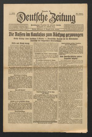 Deutsche Zeitung vom 09.08.1916