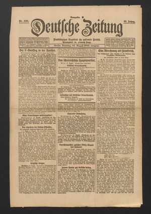 Deutsche Zeitung vom 22.08.1916