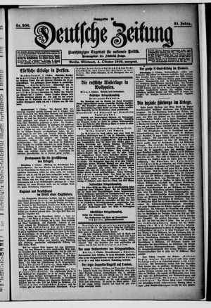 Deutsche Zeitung vom 04.10.1916