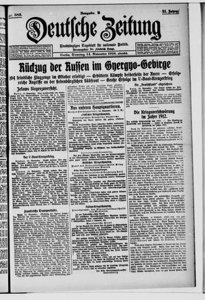 Deutsche Zeitung vom 14.11.1916